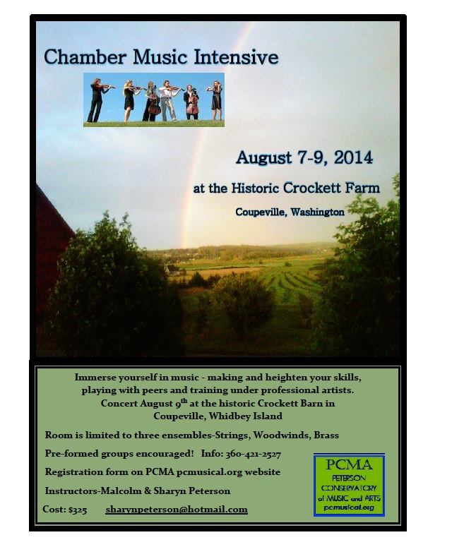 Chamber Music Intensive August 7, 8, 9, 2014